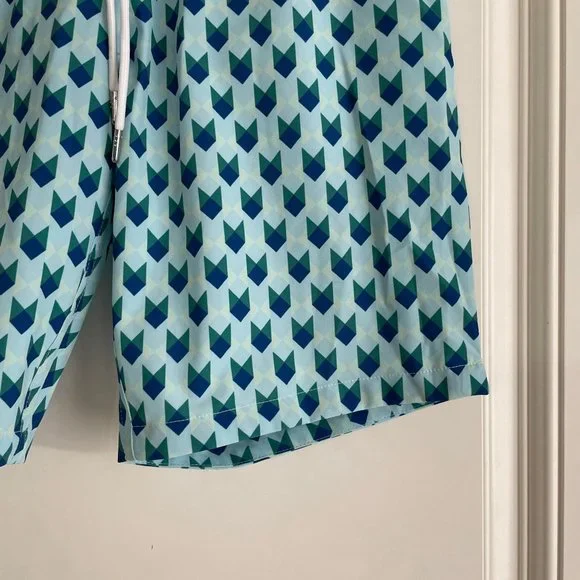Men's Bonobos Blue Chevron Swim Trunks Shorts XS